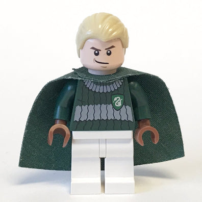 LEGO Minifigure-Draco Malfoy, Dark Green and White Quidditch Uniform-Harry Potter-HP108-Creative Brick Builders